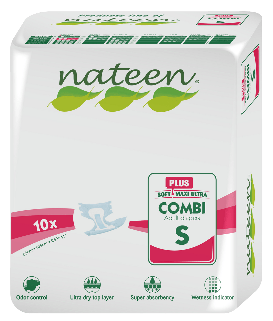 Nateen Combi Plus Adult Briefs - Nateen Canada - 5420072710723 - Adult Briefs - babywipes nateen canada premium diapers biodegradable sustainable ecoliving ecofriendly toronto vancouver extremely soft co