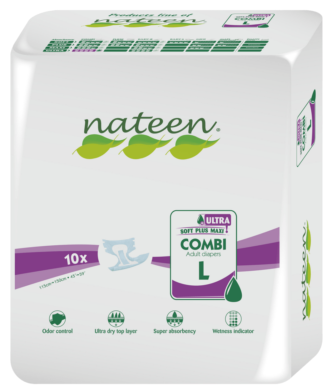 Nateen Combi X-Ultra Adult Briefs - Nateen Canada - 5420072710945 - Adult Briefs - babywipes nateen canada premium diapers biodegradable sustainable ecoliving ecofriendly toronto vancouver extremely soft co