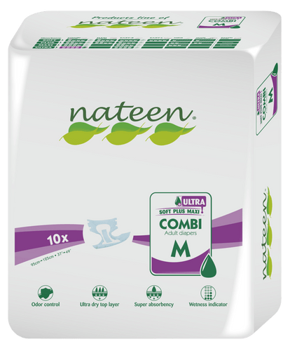Nateen Combi X-Ultra Adult Briefs - Nateen Canada - 5420072710938 - Adult Briefs - babywipes nateen canada premium diapers biodegradable sustainable ecoliving ecofriendly toronto vancouver extremely soft co